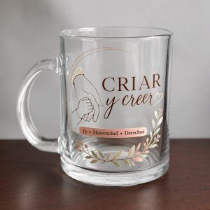 Taza de Vidrio "Criar y Creer" – 340 ml